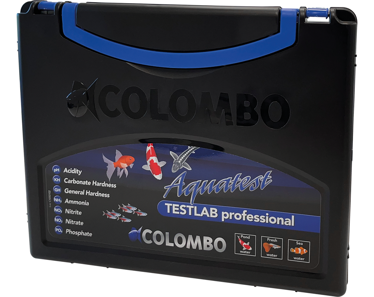 Colombo Test Lab Wasser Testkoffer 7 Wassertests, ph, gh, kh, Nh3, No2, No3, Po4