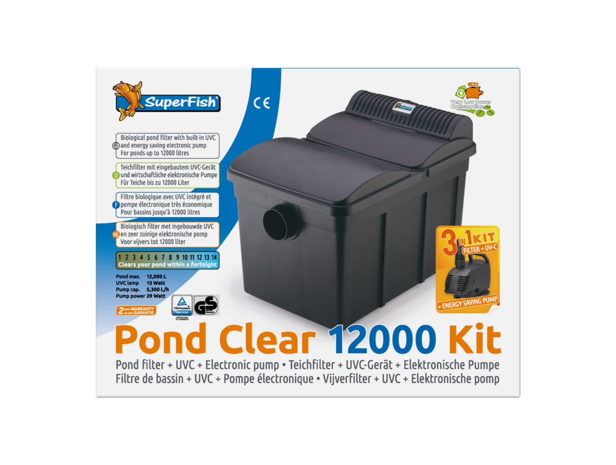 Pond Clear Teichfilter-Set mit UVC und Pumpe Modelle 3.000 bis 24.000