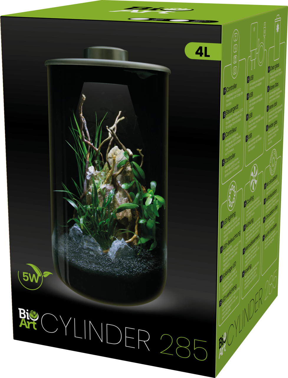 BioArt Cylinder 285 LED Nano Garden