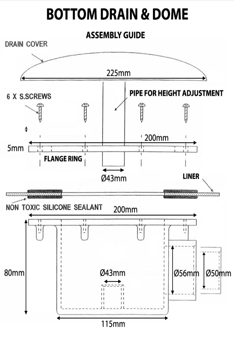 Bodenabläufe 50 & 110 mm mit Kammer