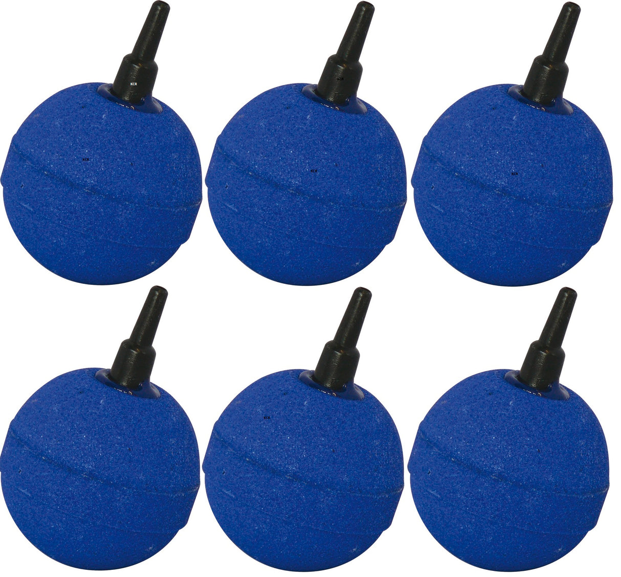 6 Stk. Belüftersteine blau Luftausströmer Kugel Ø 50 mm Luftstein