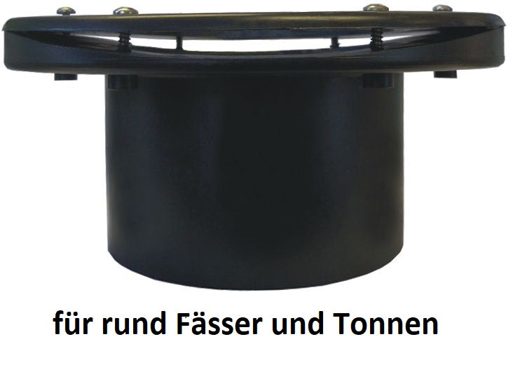 Tankdurchführung,110mm rund Flansch gekrümmt für runde Tonnen, Fässer