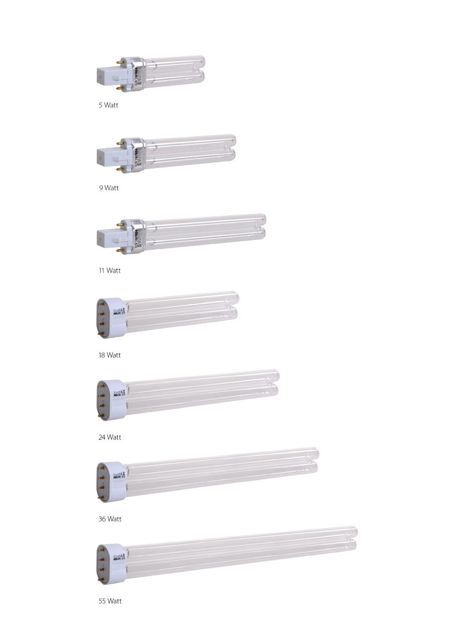 Aquaforte UV PL Lampe UVC Ersatzlampe 18,24,36 und 55 Watt