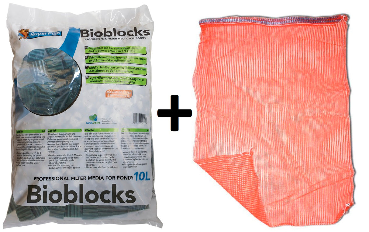 10 Liter Superfish Bio Blocks Filtermaterial inkl. Filtermedienbeutel für Teich Filter