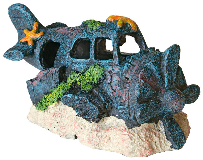 SuperFish Aquarium Deko LED Flugzeugwrack