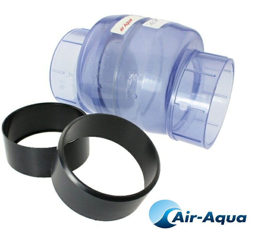 Air Aqua transparentes Rückschlagventil Ø110mm