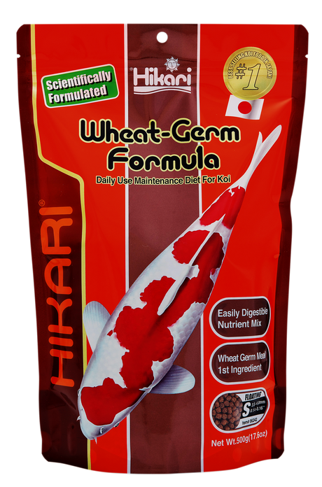 HIKARI Wheat Germ Koifutter 500g alle Größen Ganzjahres Fischfutter Winter