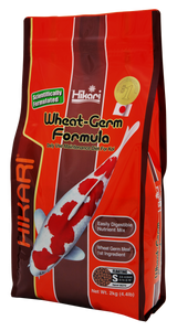 HIKARI Wheat Germ Koifutter 2kg alle Größen Ganzjahres Fischfutter Winter