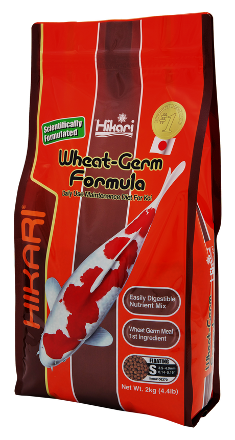 HIKARI Wheat Germ Koifutter 2kg alle Größen Ganzjahres Fischfutter Winter