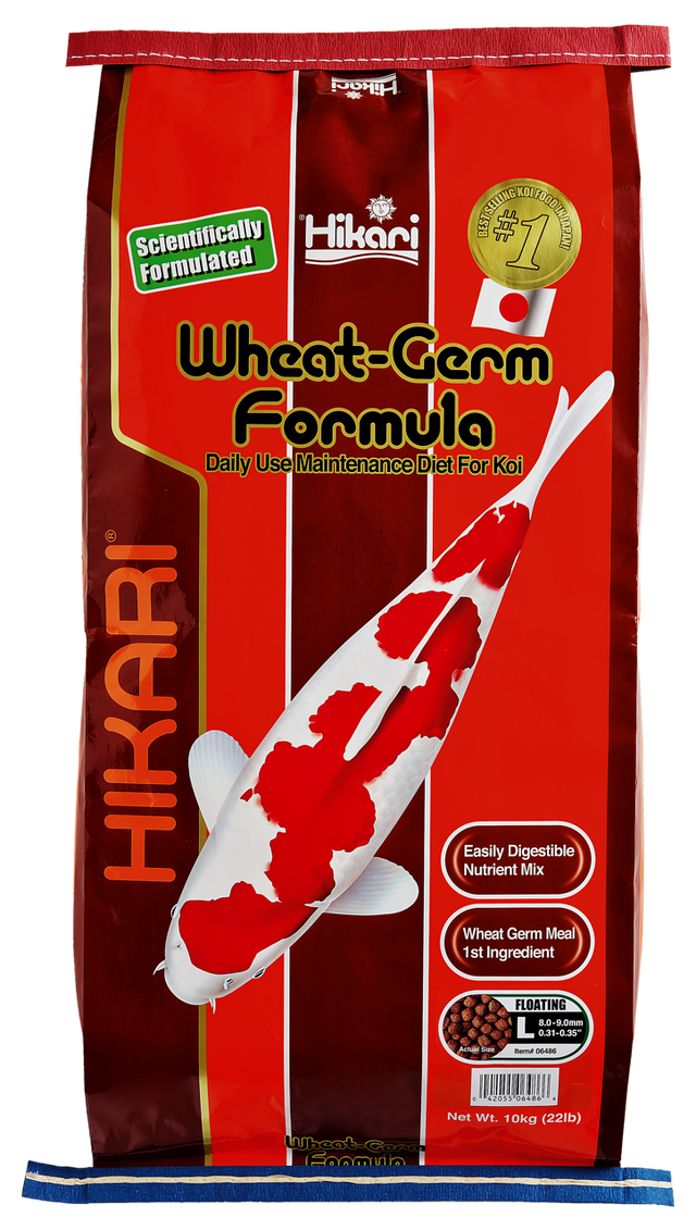 HIKARI Wheat Germ Koifutter 10kg alle Größen Ganzjahres Fischfutter Winter