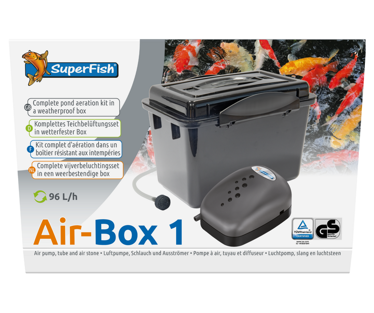 SuperFish Air Box 1,2 oder 4 Teich Belüftungssets
