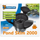 Superfish Pond Skimm 2000 Teichskimmer mit Pumpe, schwimmender Oberflächen-Skimmer
