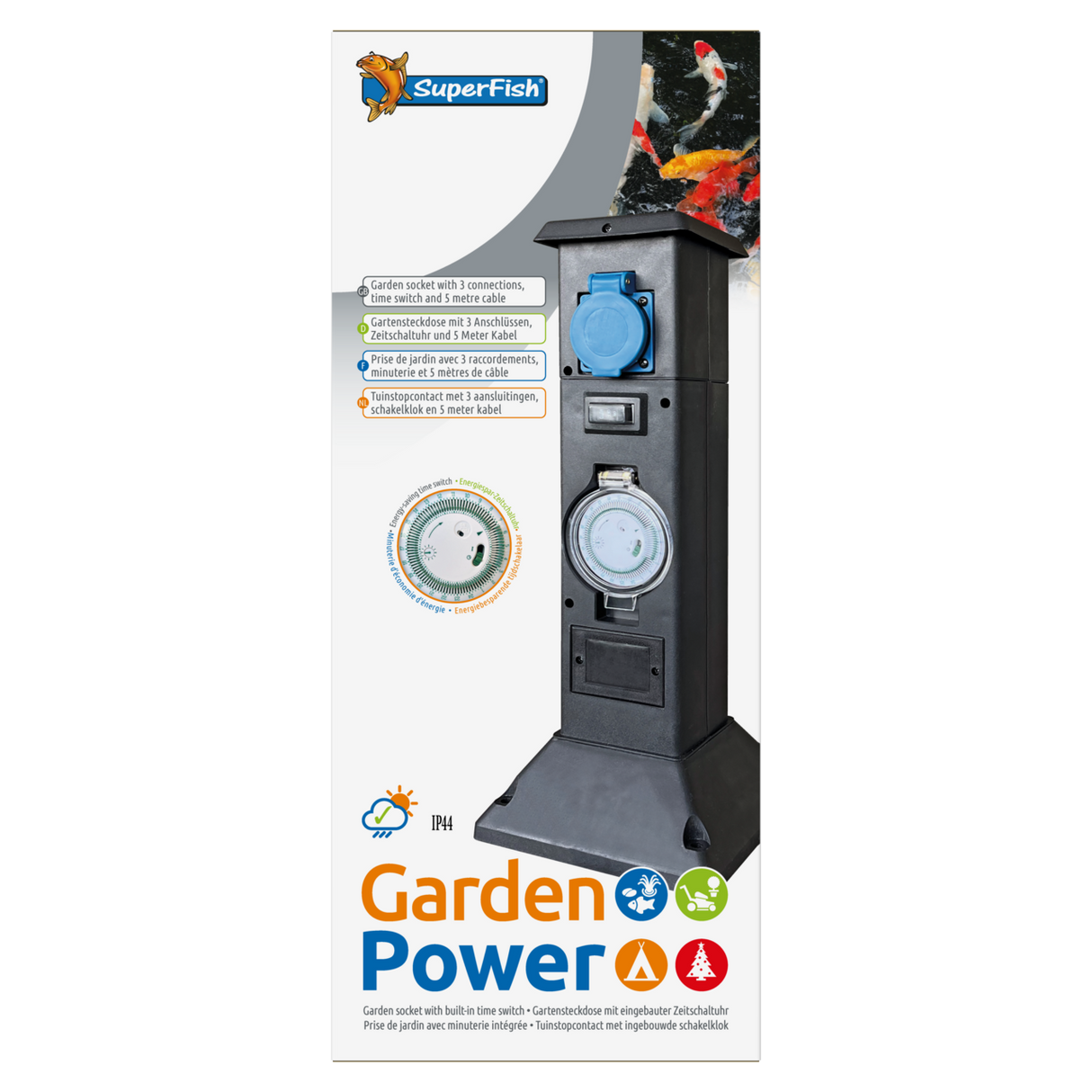SuperFish Garden Power mit eingebauter Zeitschaltuhr