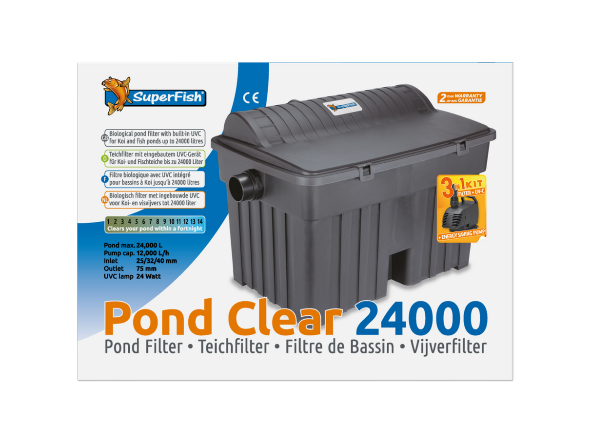 Pond Clear Teichfilter-Set mit UVC und Pumpe Modelle  3.000 bis 24.000