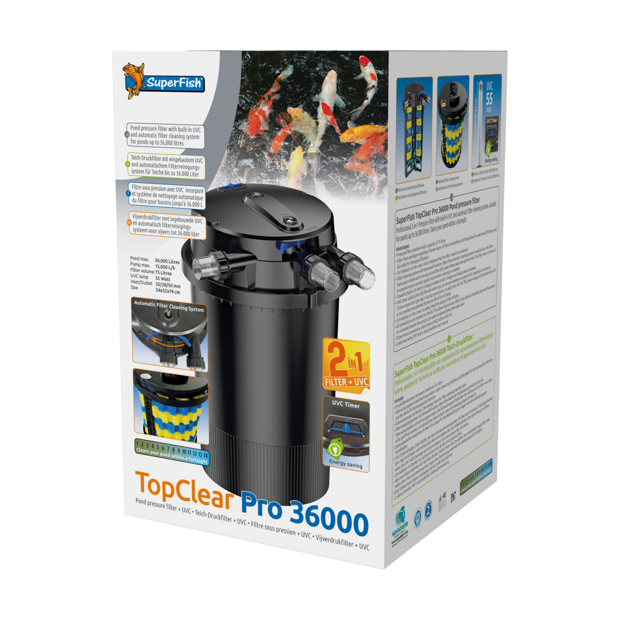 TOPCLEAR PRO 36.000 inkl. UVC-55W