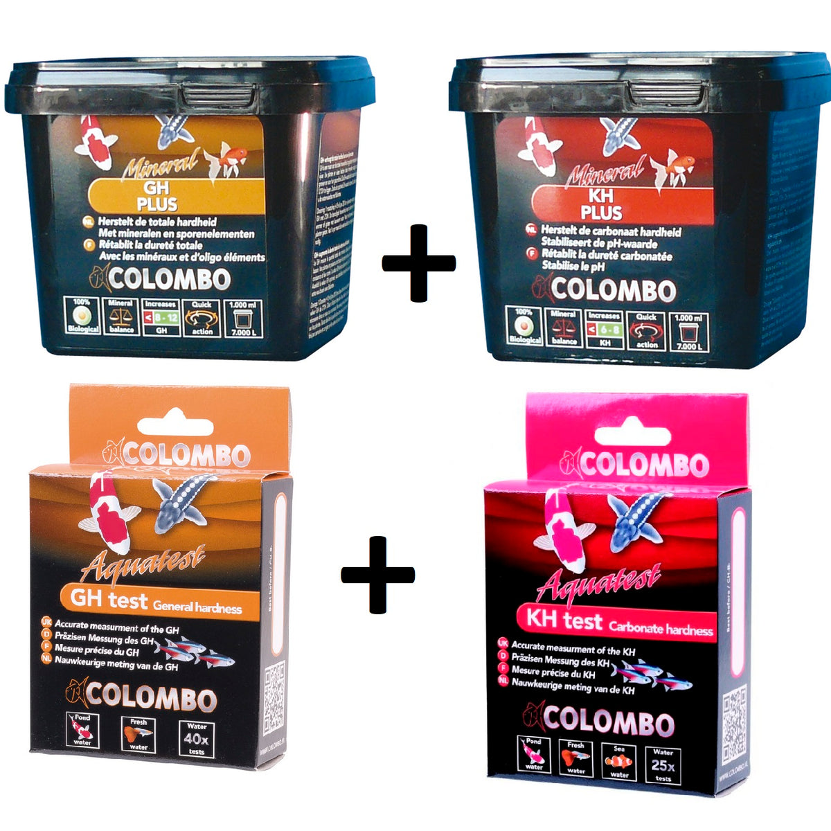 Colombo Set GH plus 1 Liter und KH plus 1 Ltr. inkl. GH Test und KH Te ...