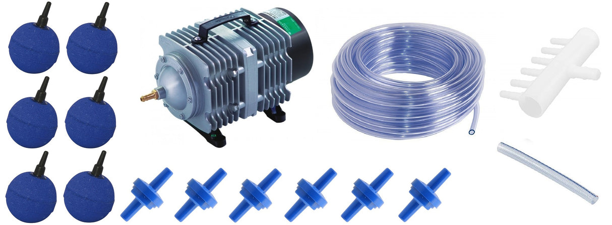 Hailea ACO 208S  Set inkl. Belüfterkugel + Luftschlauch + Luftverteiler und Rückschlagventile