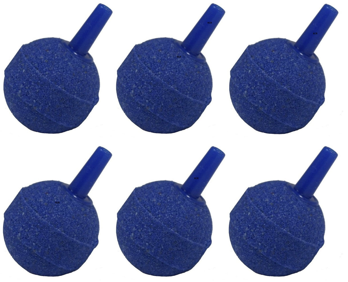 6 Stk. Belüftersteine blau Luftausströmer Kugel Ø 25 mm Luftstein