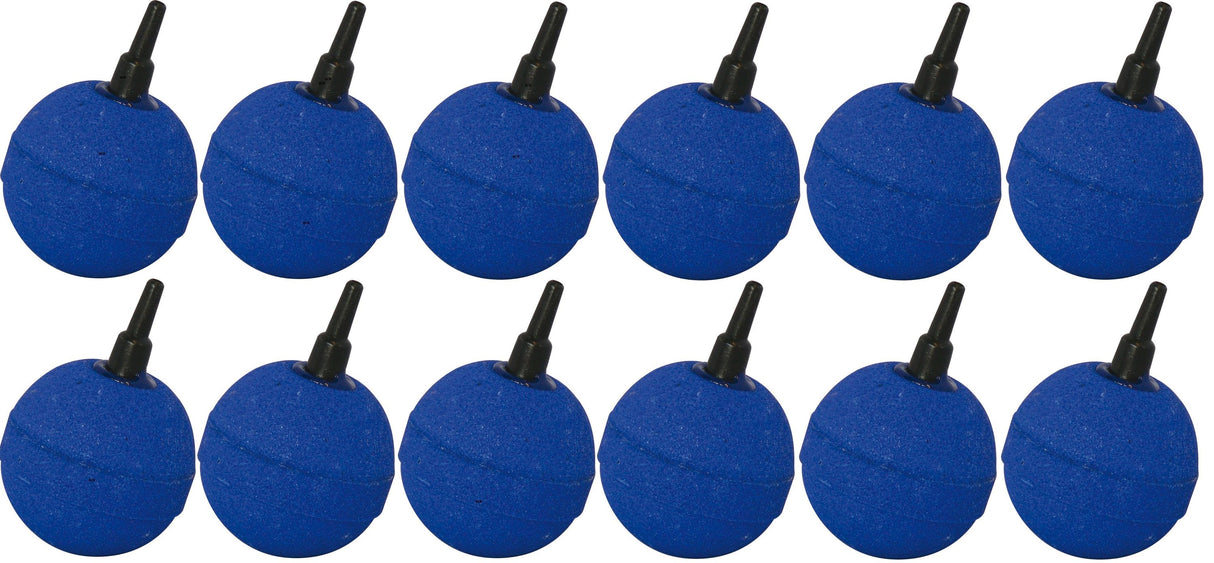 12 Stk. Belüftersteine blau Luftausströmer Kugel Ø 50 mm Luftstein