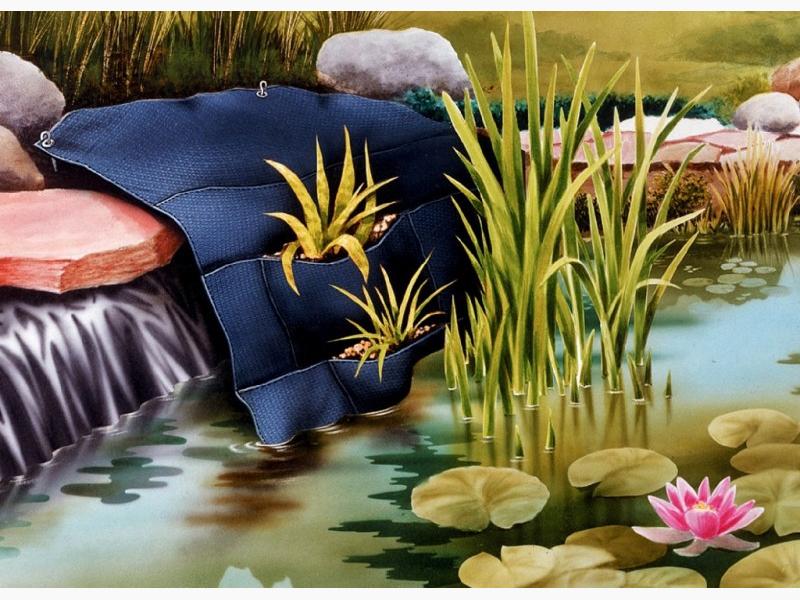 Velda 127590 Bewuchsmatte mit Pflanzentaschen für den Teich, 110 x 105 cm
