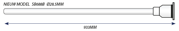 Aquaforte Quarzglas 933 x 28,5mm 40 und 75 Watt