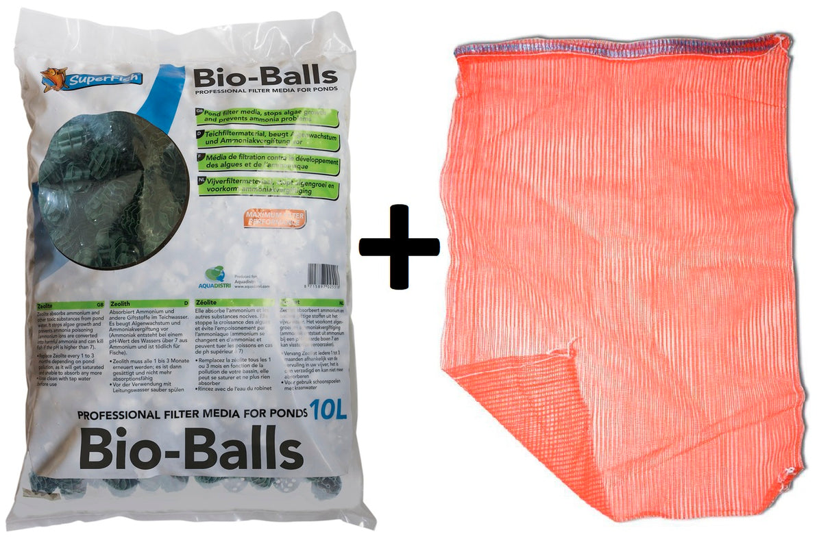 10 Liter Superfish Bio Balls Bälle Filtermaterial inkl. Filtermedienbeutel für Teich und Aquarium Filter