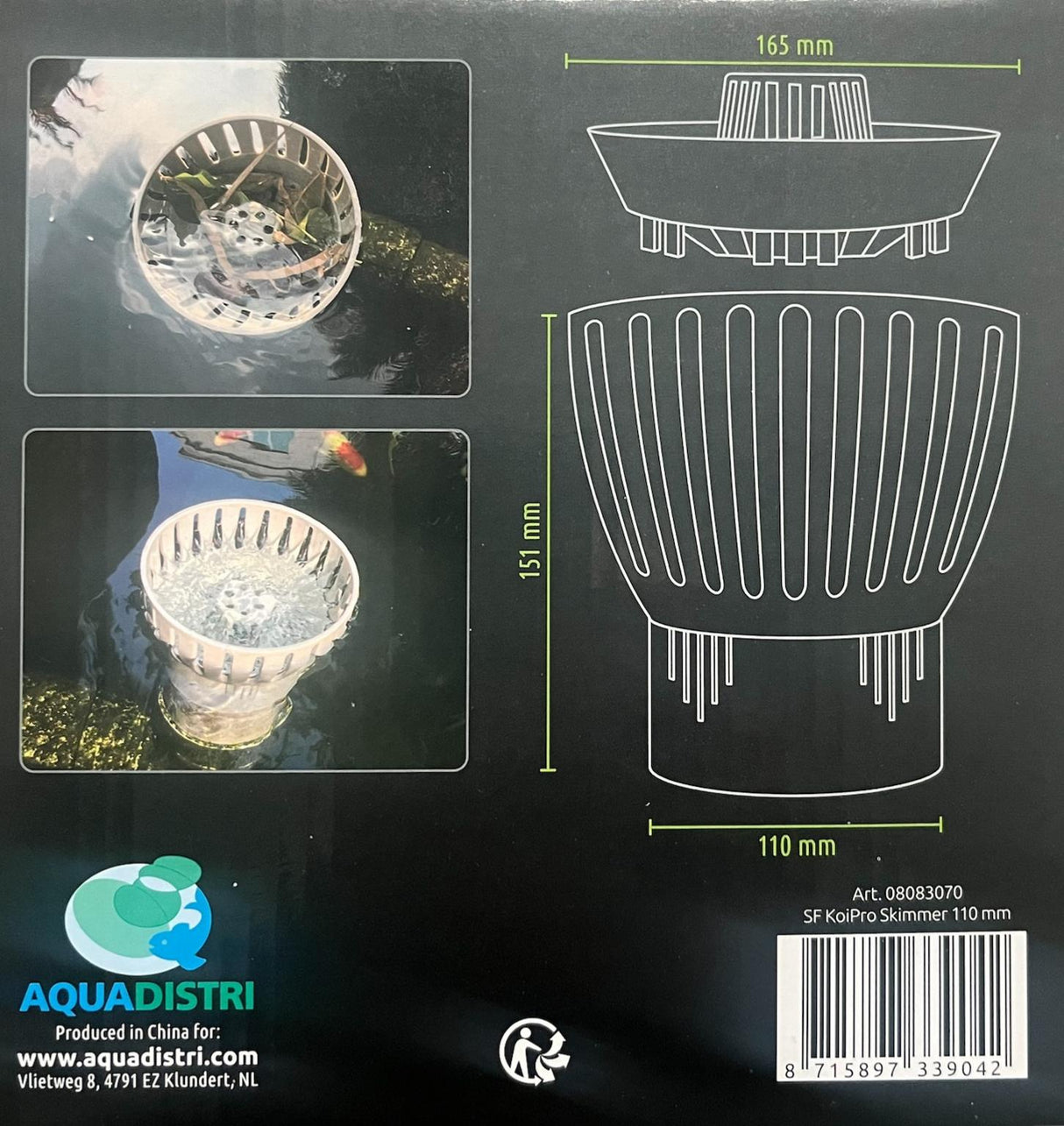 Super Fish / Koi Pro Skimmer Ø 110mm