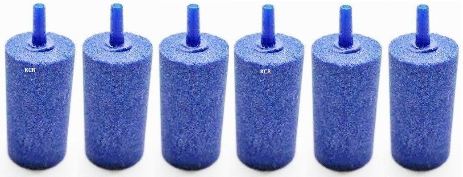 6 Stk. Belüfterstein  blau Luftausströmer Zylinder Ø 2,5cm L 5cm Luftstein