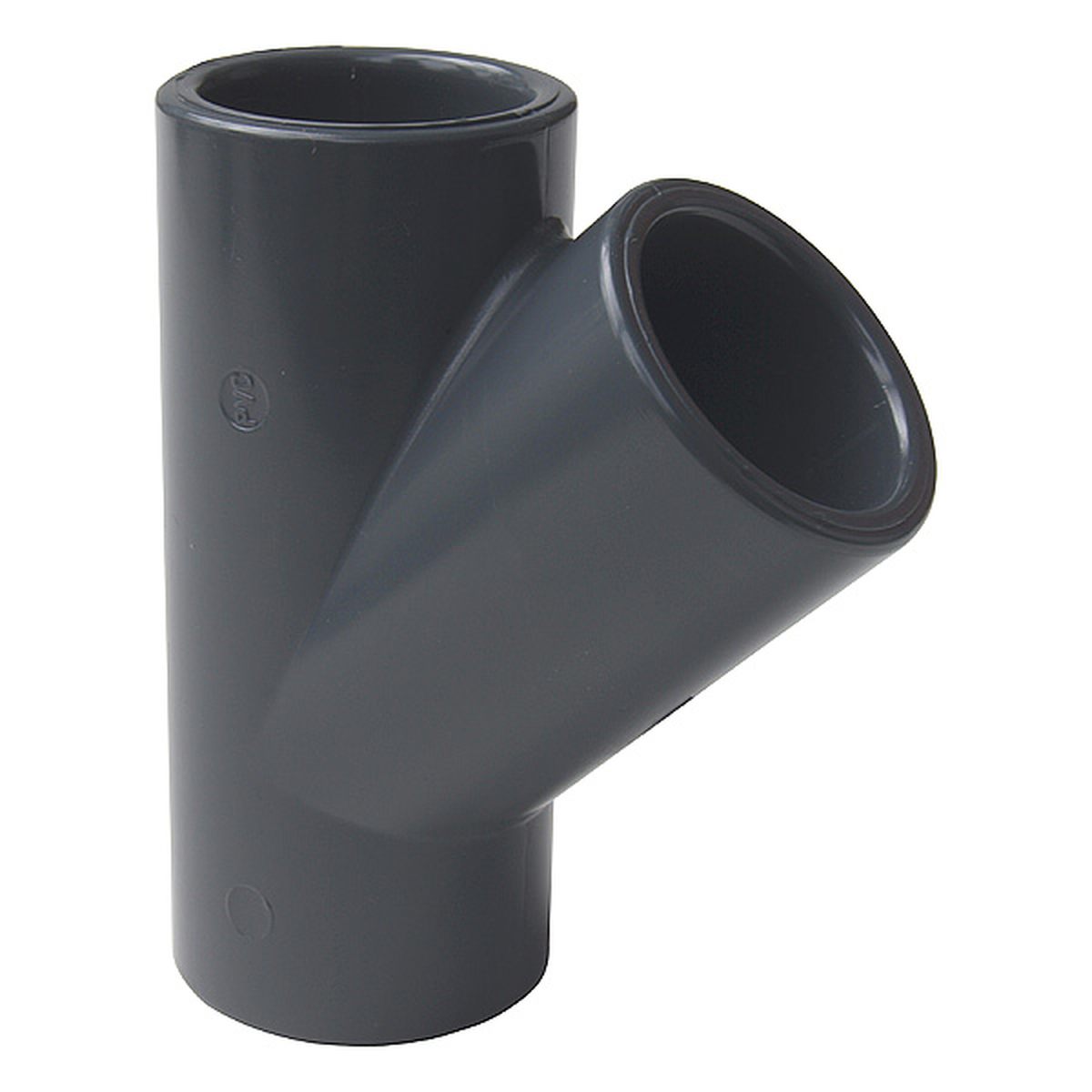 KIWA PVC T-Stück 45° 16 bar. 10-160mm
