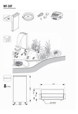 Aquaforte Edelstahl Stand Alone Wasserfall mit passender Pumpe