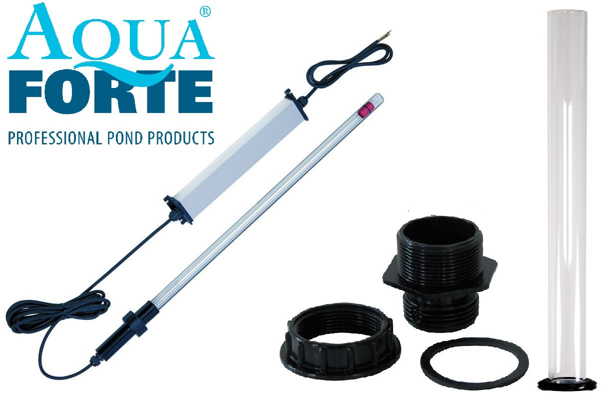 Aquaforte Profi Tauch UVC 40 Watt Tauchstrahler Set Bausatz 5 teilig inkl. Durchführung