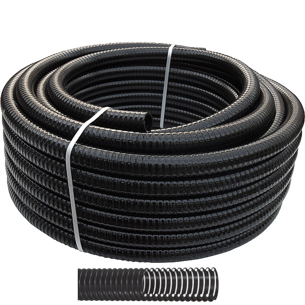 Qualitäts Teichschlauch Spiralschlauch Ø 32 mm Rollen von 5m bis 30m