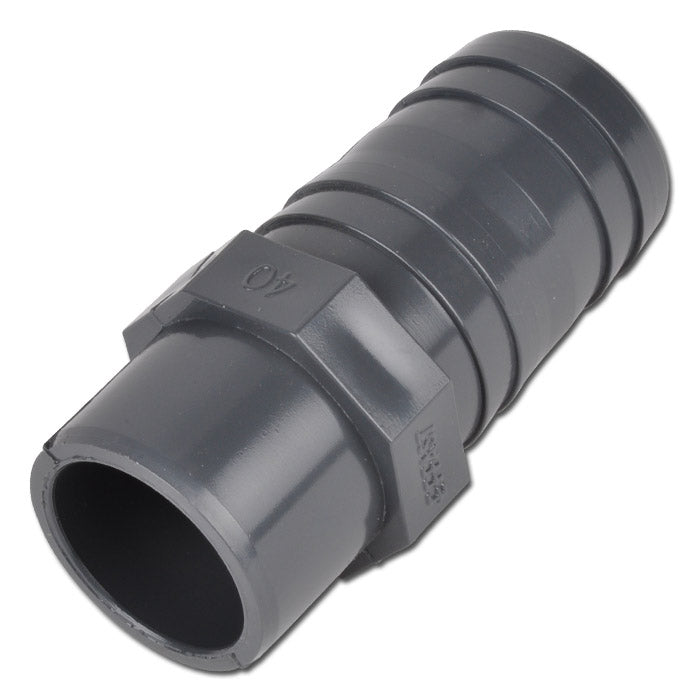 PVC Schlauchtülle mit Klebestutzen 16 bar.10-63mm